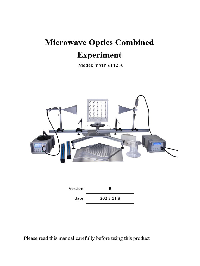 Microwave Optics Experiment Manual | PDF | Polarization (Waves ...
