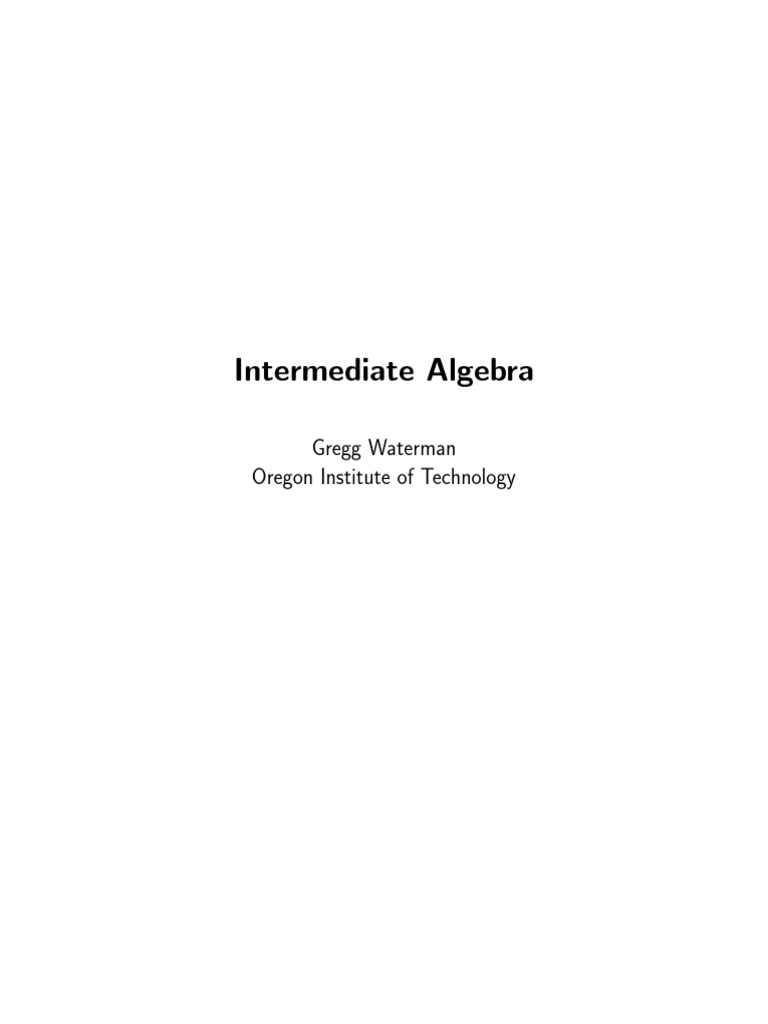 Intermediate Algebra Concepts and Solutions | PDF | Polynomial | Equations