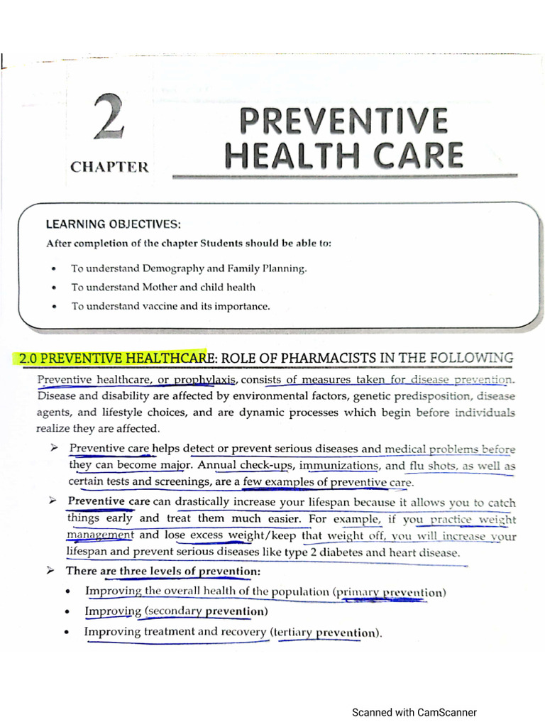 Preventive Health Care | PDF