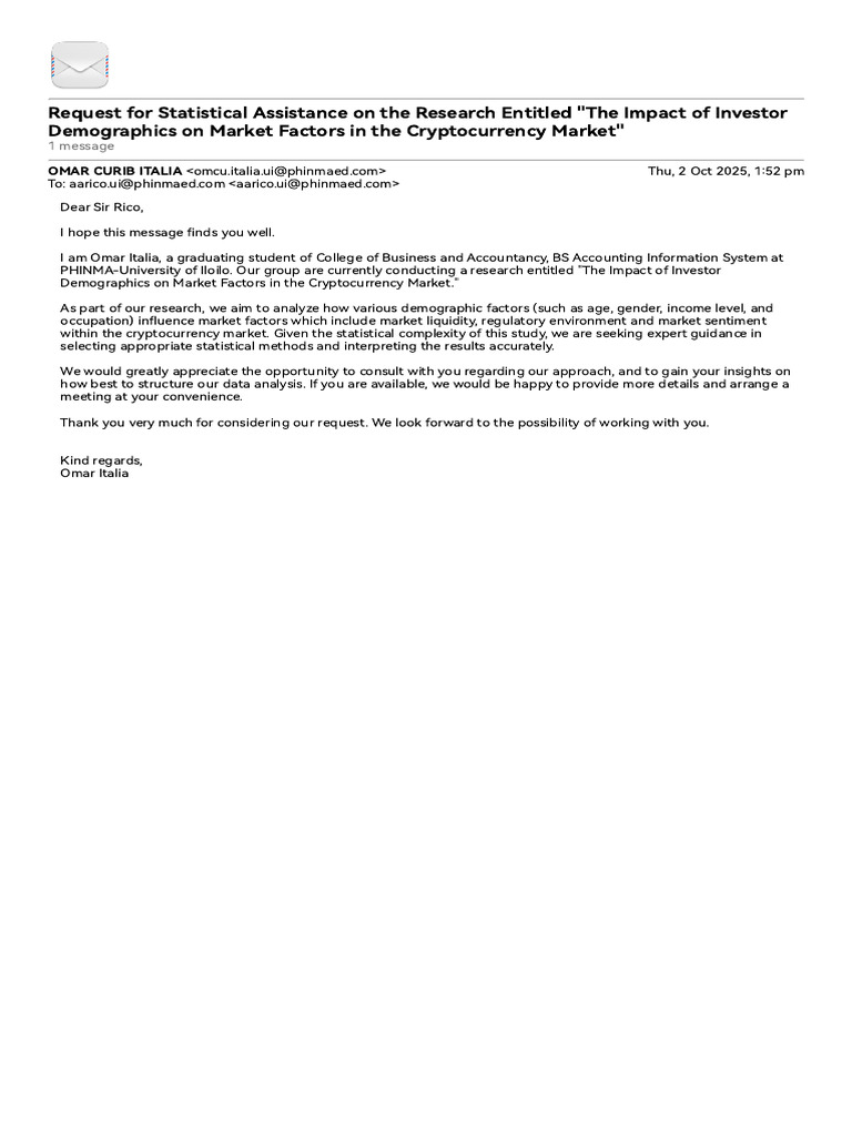 Letter to Statistician | PDF