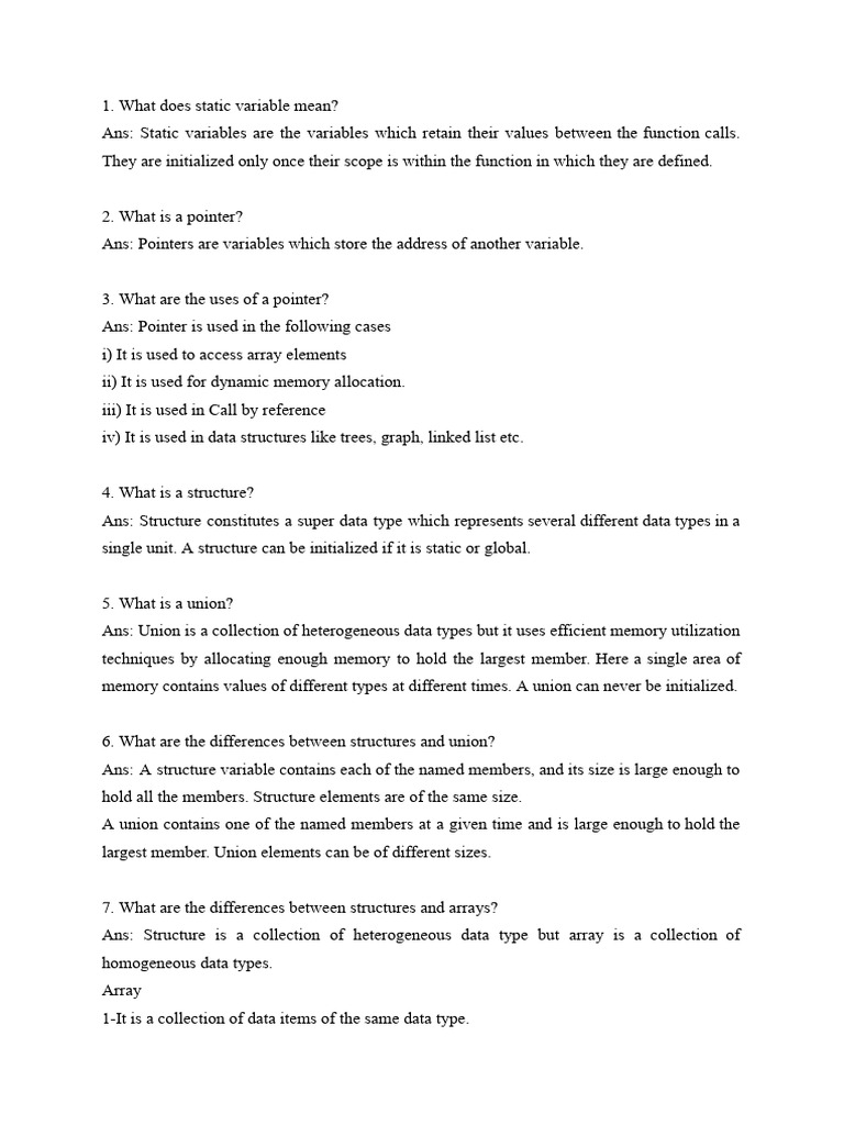 C Programming Concepts Explained | PDF | Pointer (Computer Programming ...