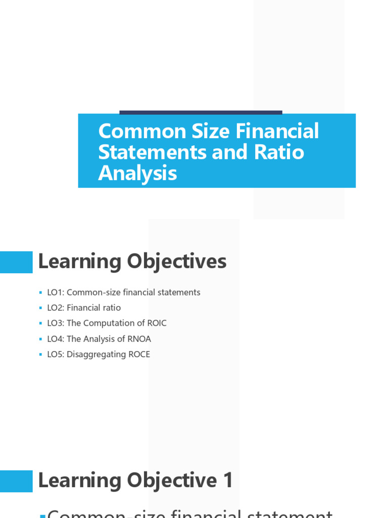 Common Size Financial Statements & Ratios | PDF | Financial Ratio ...