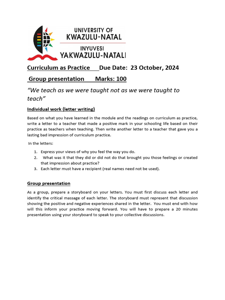 Assignment 3 Group Presentation Task 2024 | PDF