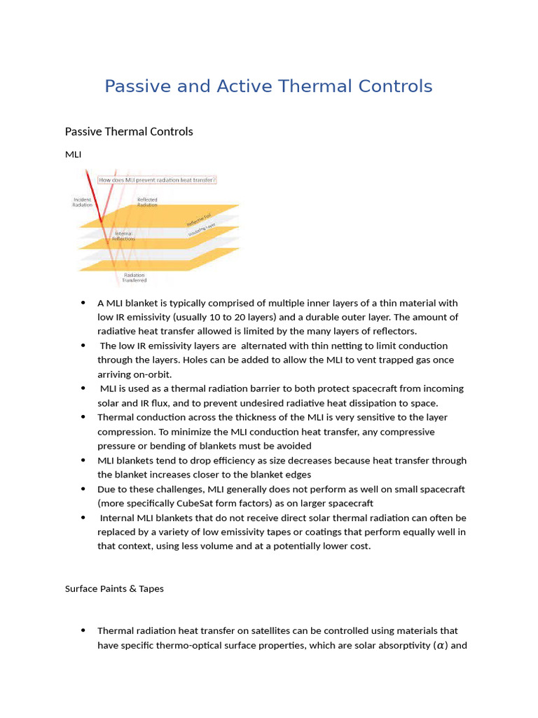 Thermal Control Systems for Spacecraft | PDF | Heat Transfer | Infrared