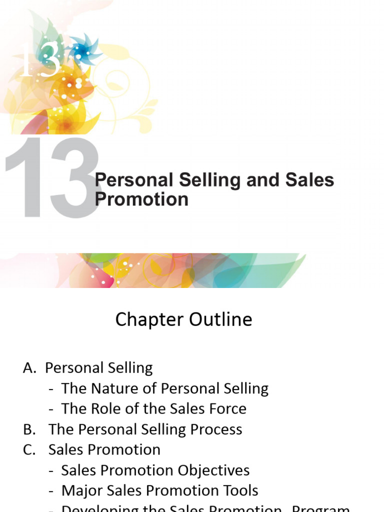 Personal Selling and Sales Promotion Guide | PDF | Sales | Business Process