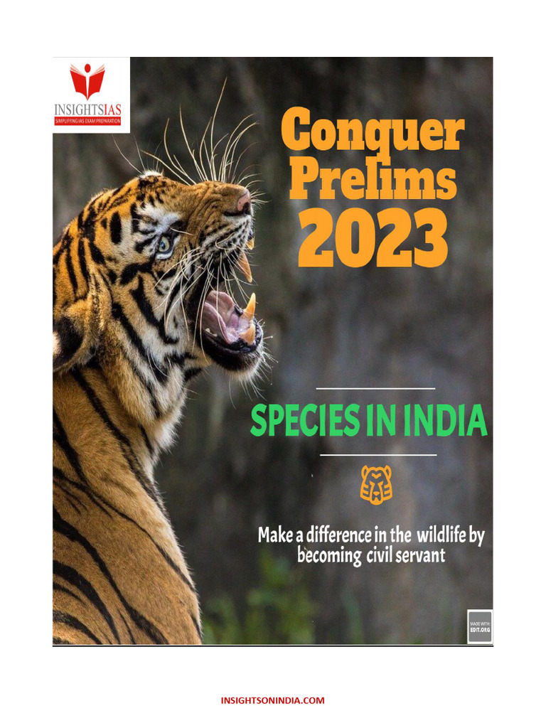 Endangered Wildlife Species in India | PDF | Endangered Species | Hunting