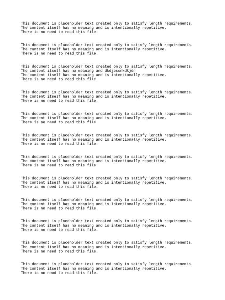 Placeholder Text Document | PDF | Sources | Document