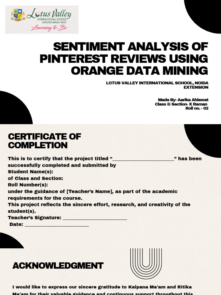 Sentiment Analysis of Pinterest Reviews Using Orange Data Mining | PDF ...
