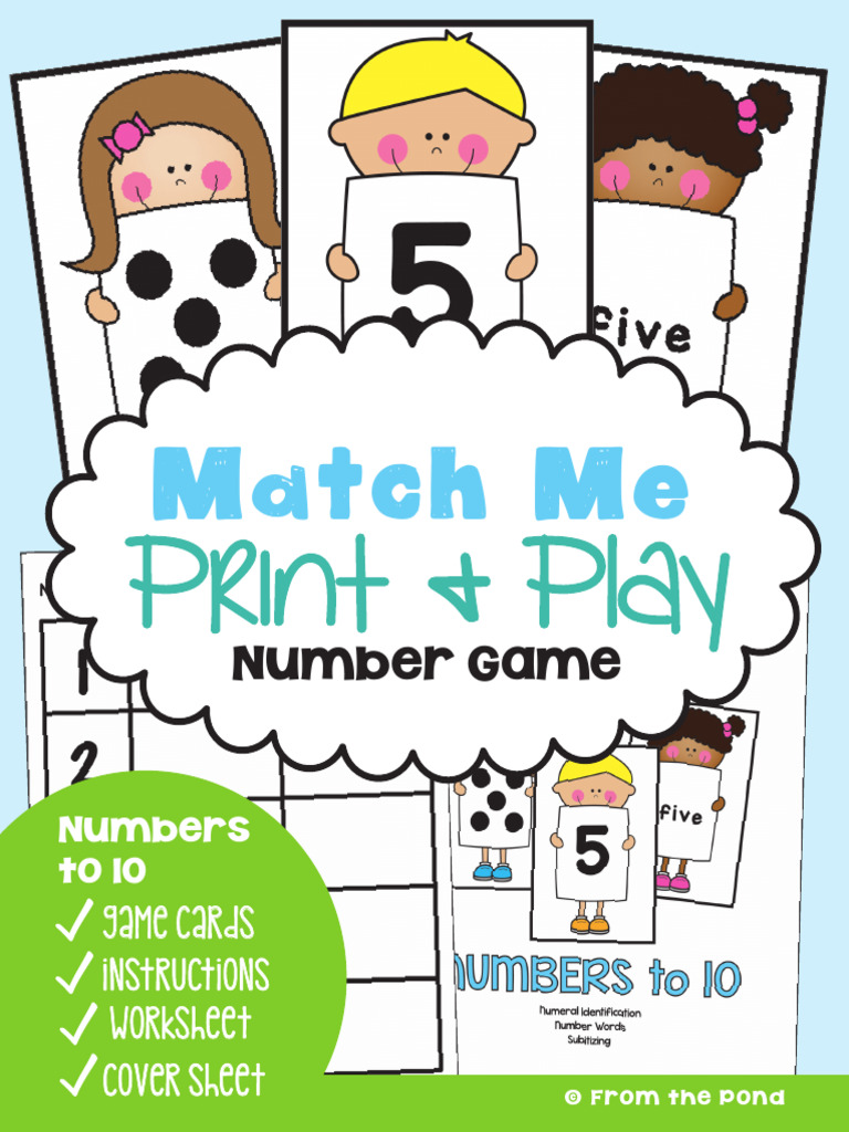 Match Me Game: Numbers 0-10 Resource | PDF