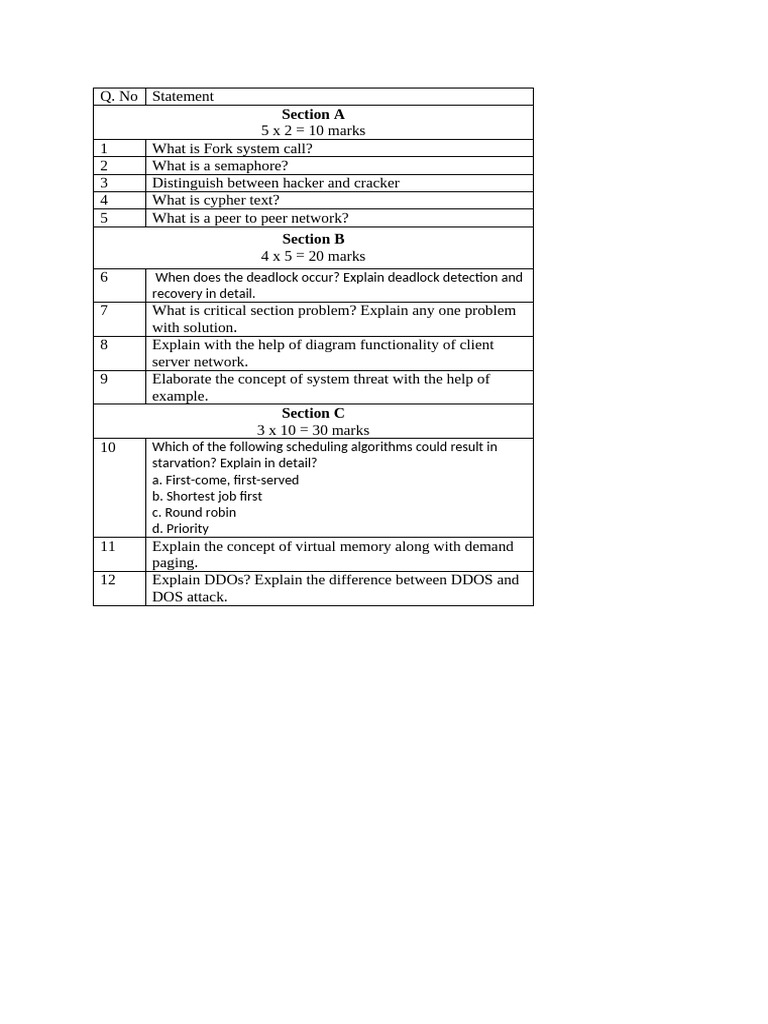 Computer Science Exam Questions Guide | PDF