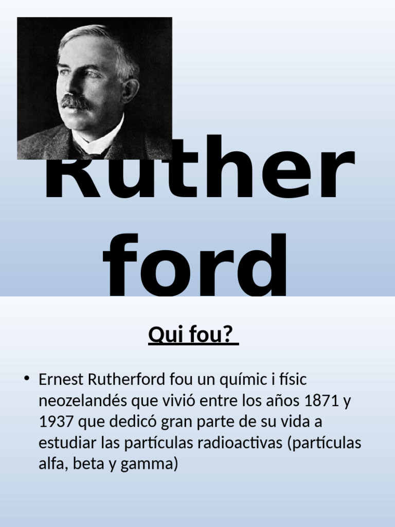 Descubre el Modelo Atómico de Rutherford | PDF