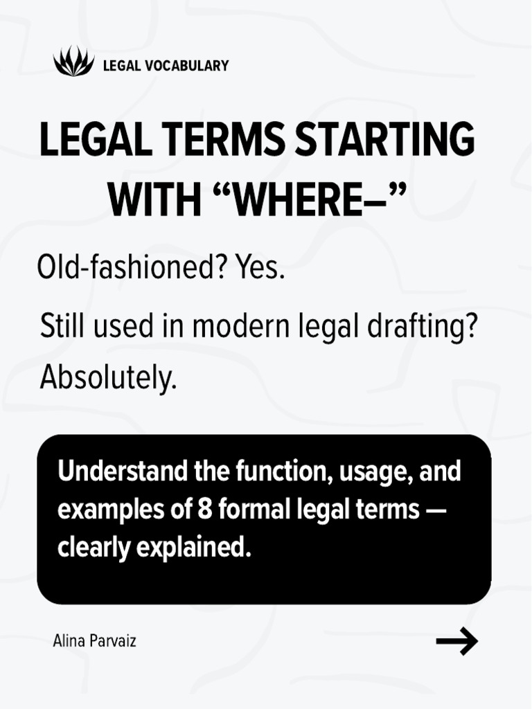 Understanding Legal Terms Starting With Where 1753005603 | PDF ...