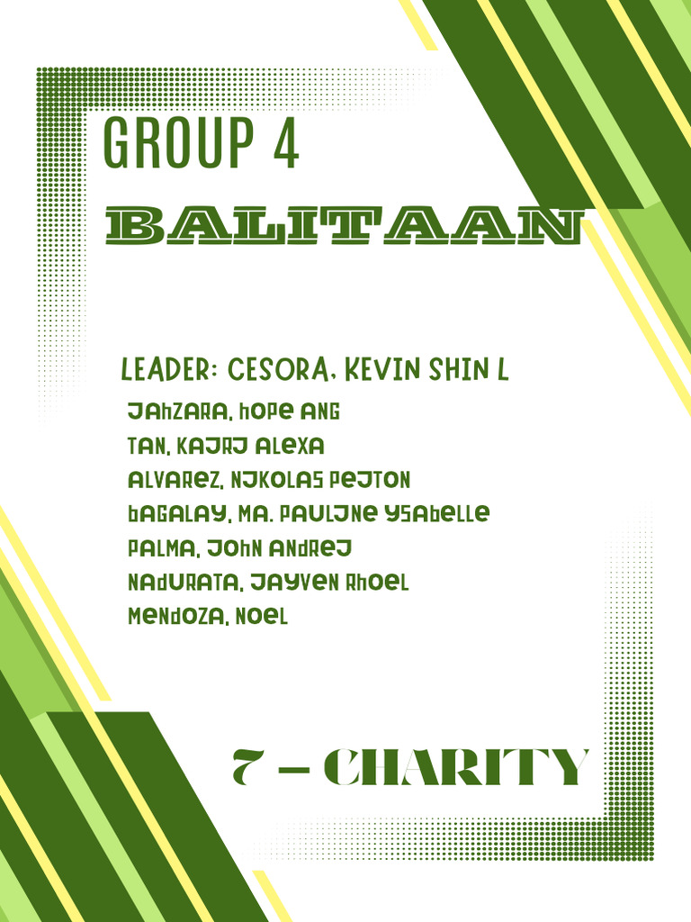 Group 4 Charity Project Overview | PDF