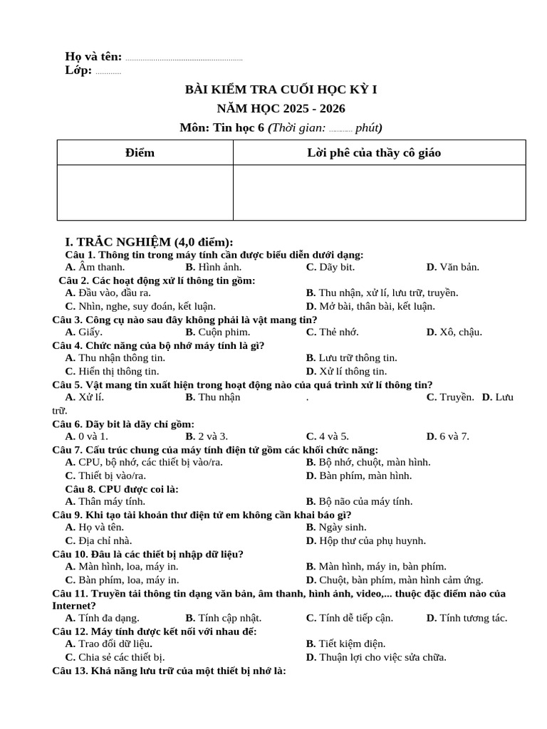Tin 6 | PDF