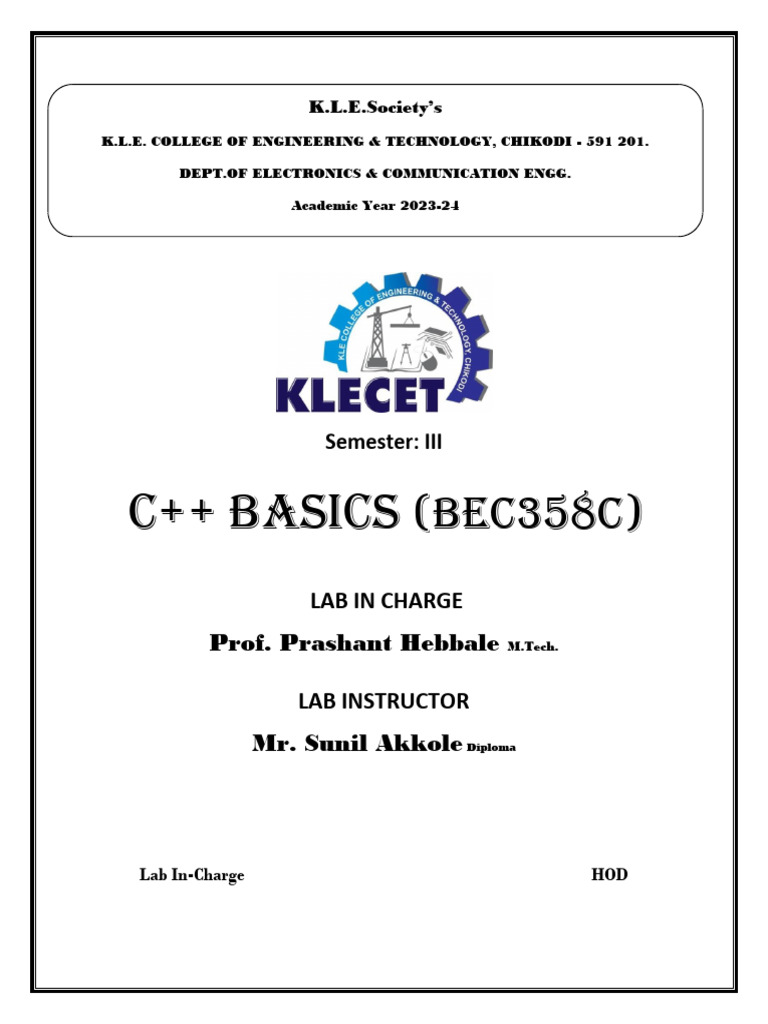 C++ Lab Manual and Turbo C++ Guide | PDF | Area | C++