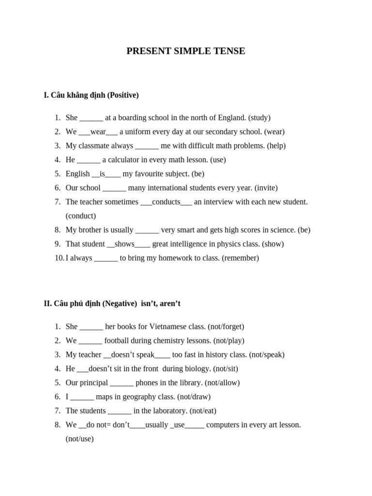 Understanding Present Simple Tense | PDF