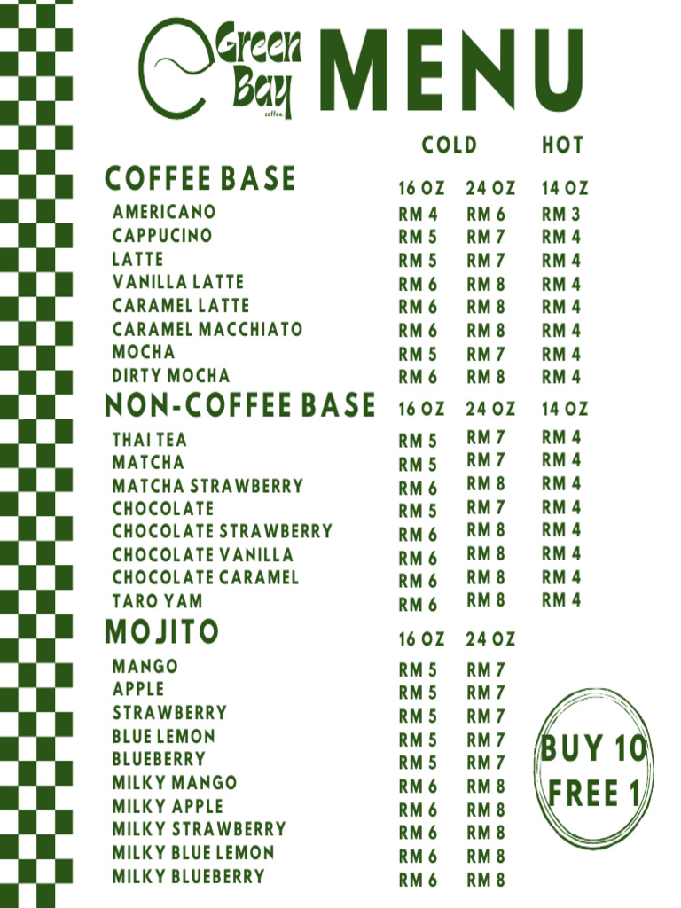Coffee and Non-Coffee Menu Options | PDF