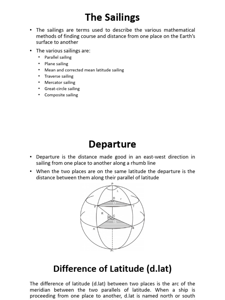 Understanding Sailings and Navigation Calculations | PDF | Latitude ...