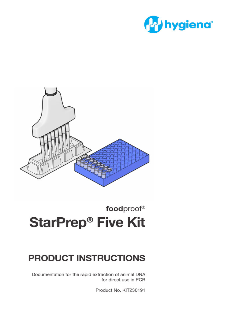 Rapid Animal DNA Extraction Kit Guide | PDF | Polymerase Chain Reaction