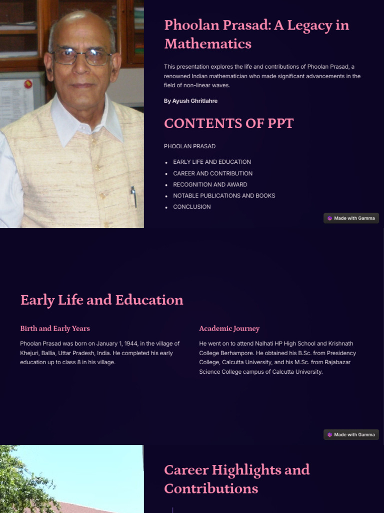 Phoolan Prasad: Indian Mathematician's Legacy | PDF | Nonlinear System ...