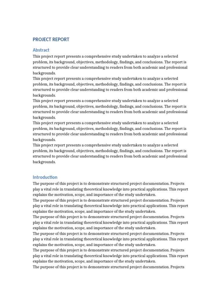 Comprehensive Project Analysis Report | PDF | Methodology | Data
