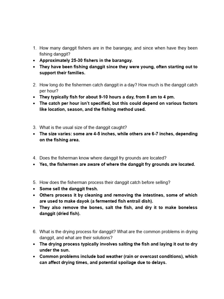 Danggit Fishing Practices and Challenges | PDF