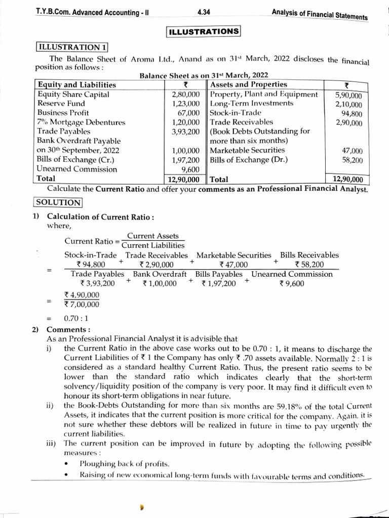 Accounting Ration Analysis | PDF