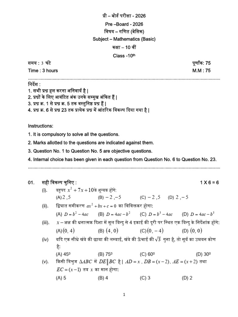Test Paper | PDF