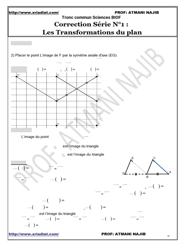 Transformations géométriques en mathématiques | PDF | Mathématiques ...