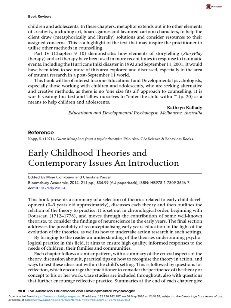 Early Childhood Theories and Contemporar | PDF | Psychotherapy | Theory