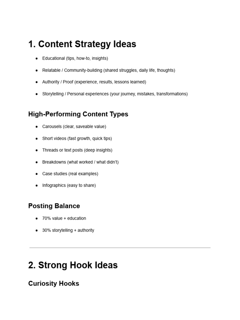 Content Strategy and Engagement Tips | PDF