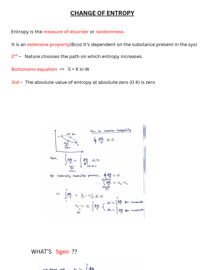Change of Entropy | PDF
