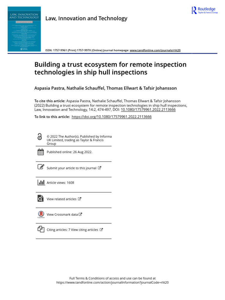 Trust in Remote Ship Inspections | PDF | Artificial Intelligence ...