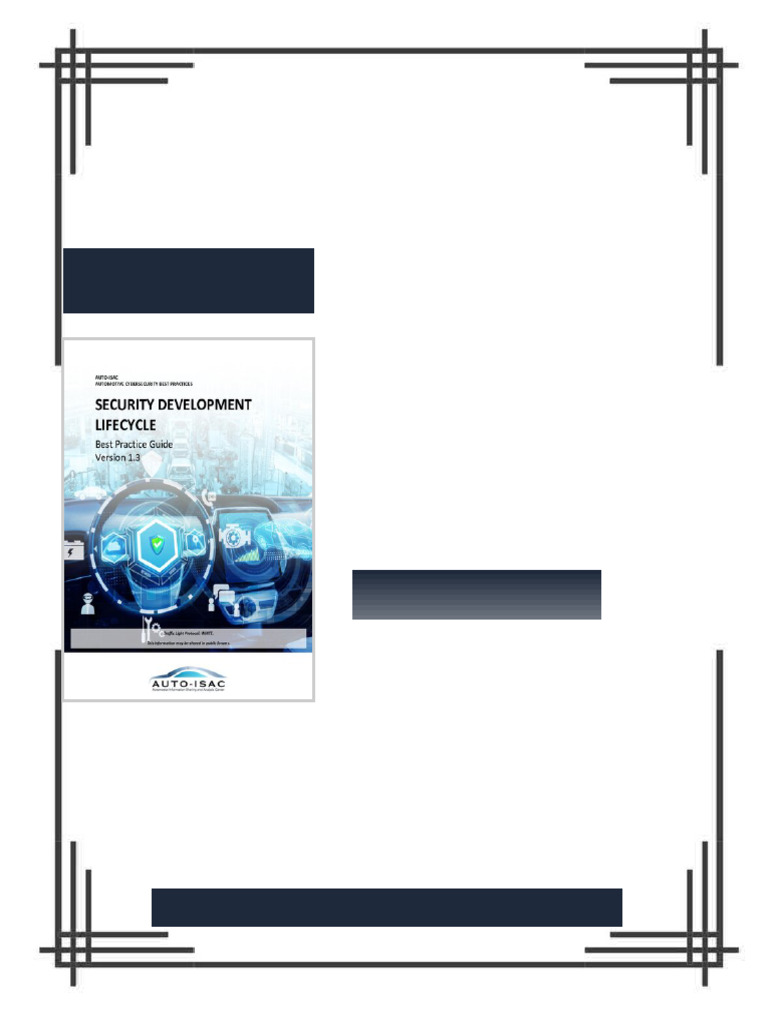 Security development lifecycle Auto-Isac eBook downloadable view | PDF ...