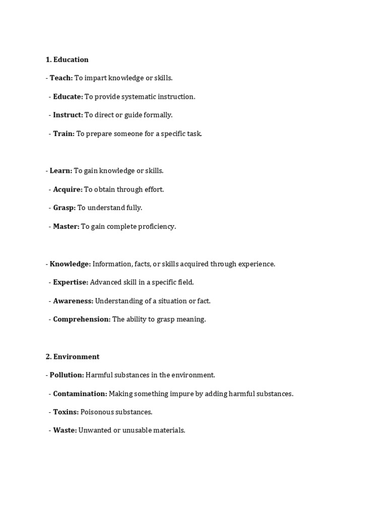 Comprehensive Guide to Key Concepts | PDF | Natural Environment