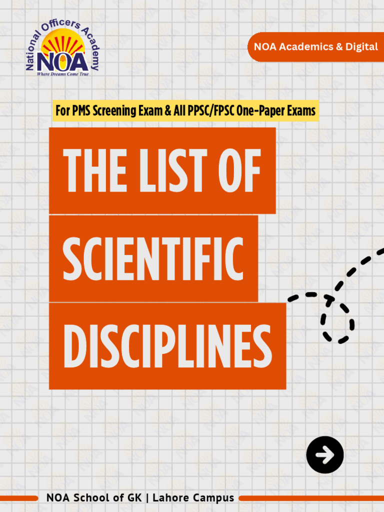 NOA School of GK: Exam Disciplines List | PDF