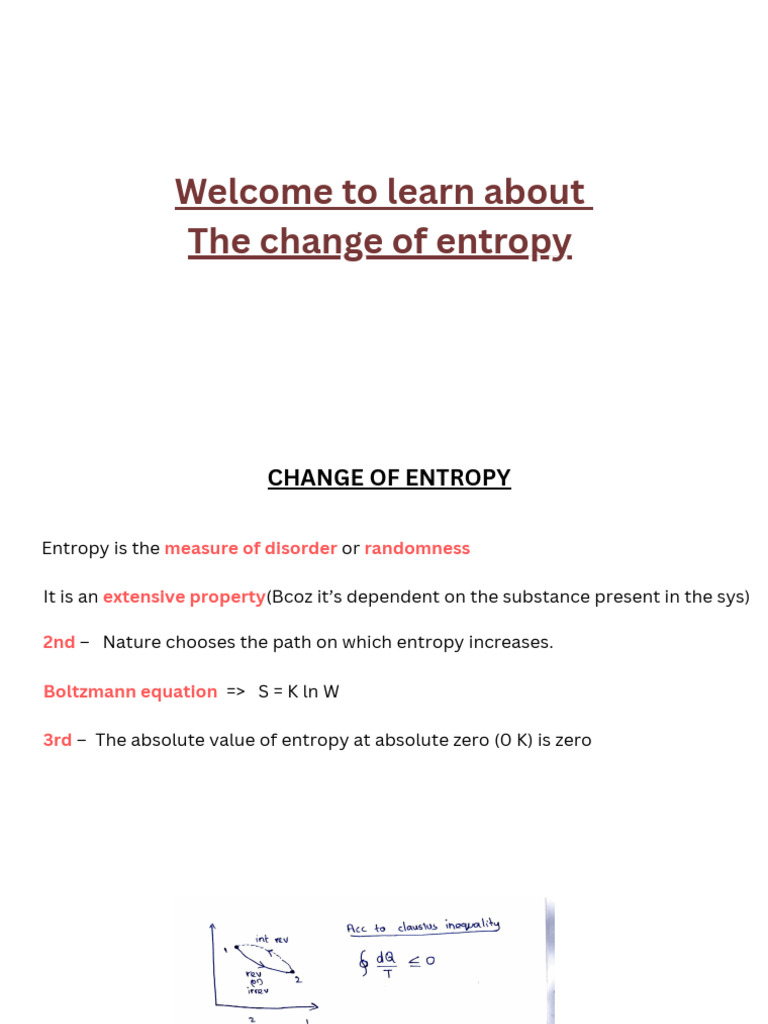 Change of Entropy | PDF
