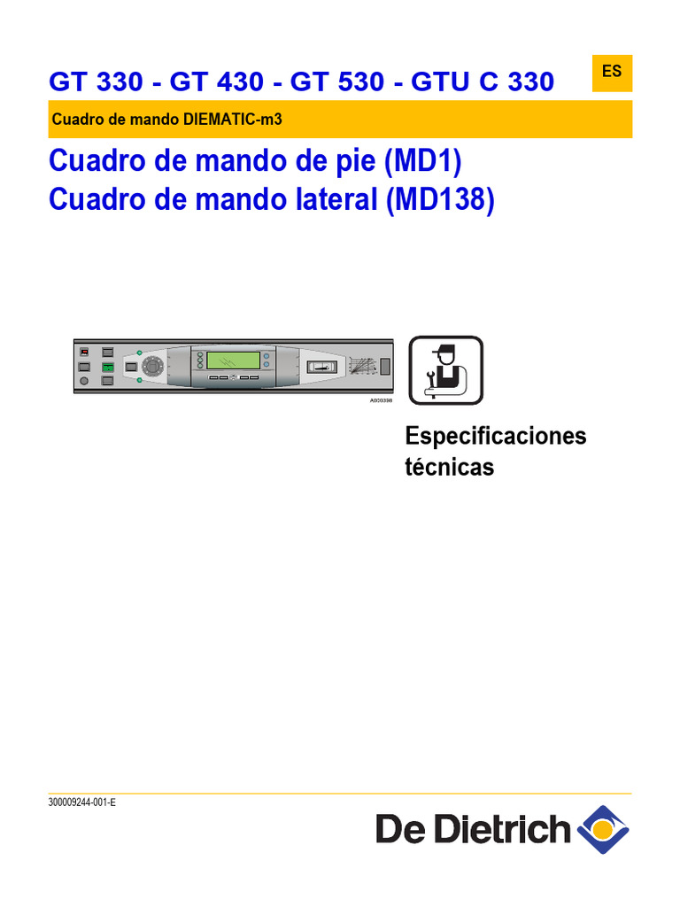 Especificaciones Cuadro Mando DIEMATIC-m3 | PDF | Termostato ...