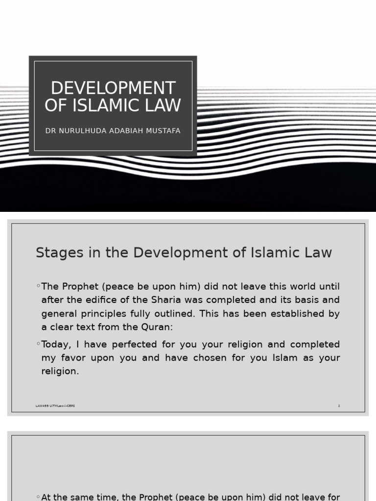 Development of Islamic Law - Islamic State - Islamic Criminal Law | PDF ...