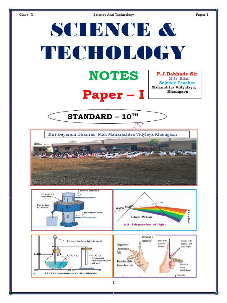 Class X Science & Technology Notes | PDF | Force | Gravity