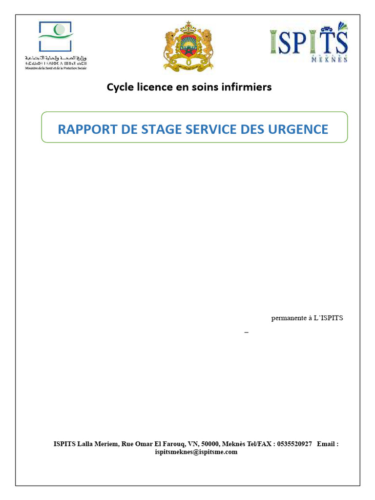 Rapport de stage en soins infirmiers | PDF | Allaitement | Accueil et ...