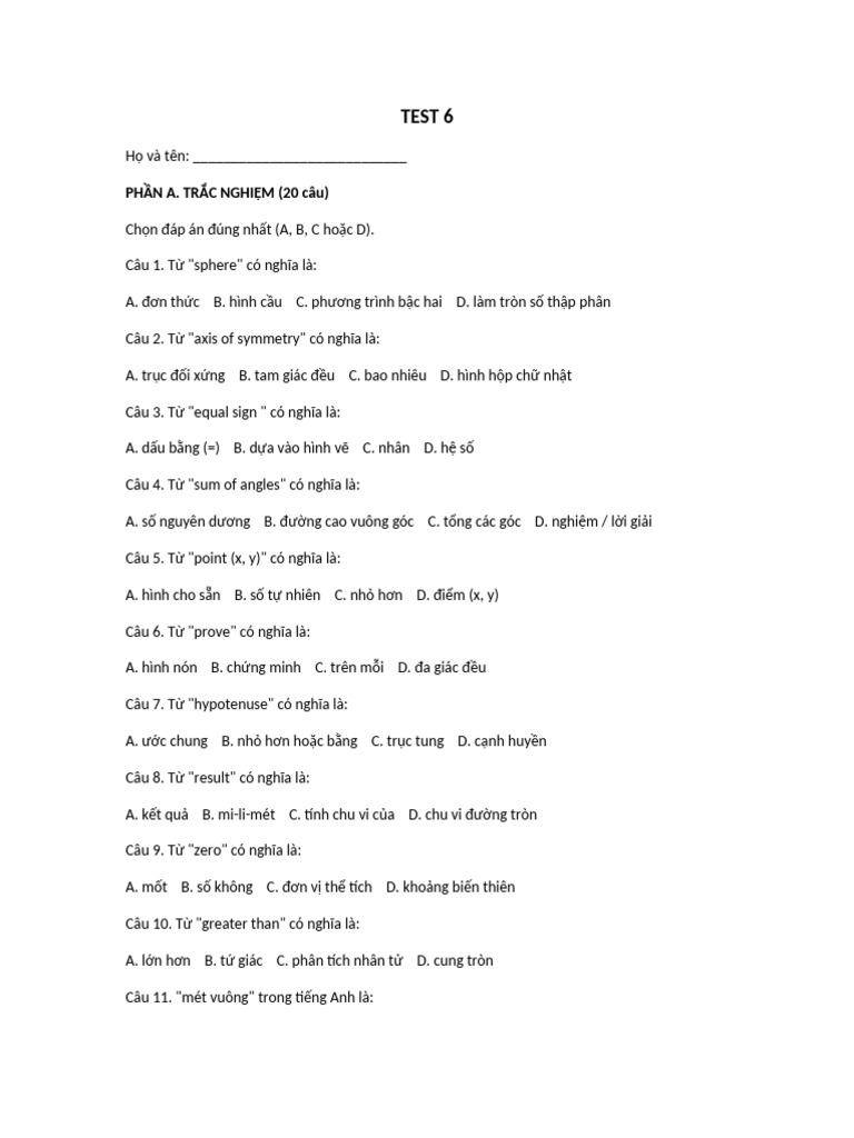 Test 6 | PDF