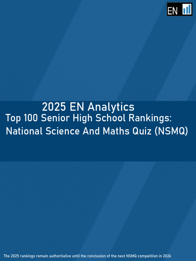 2025 NSMQ Top 100 High School Rankings | PDF | Analytics