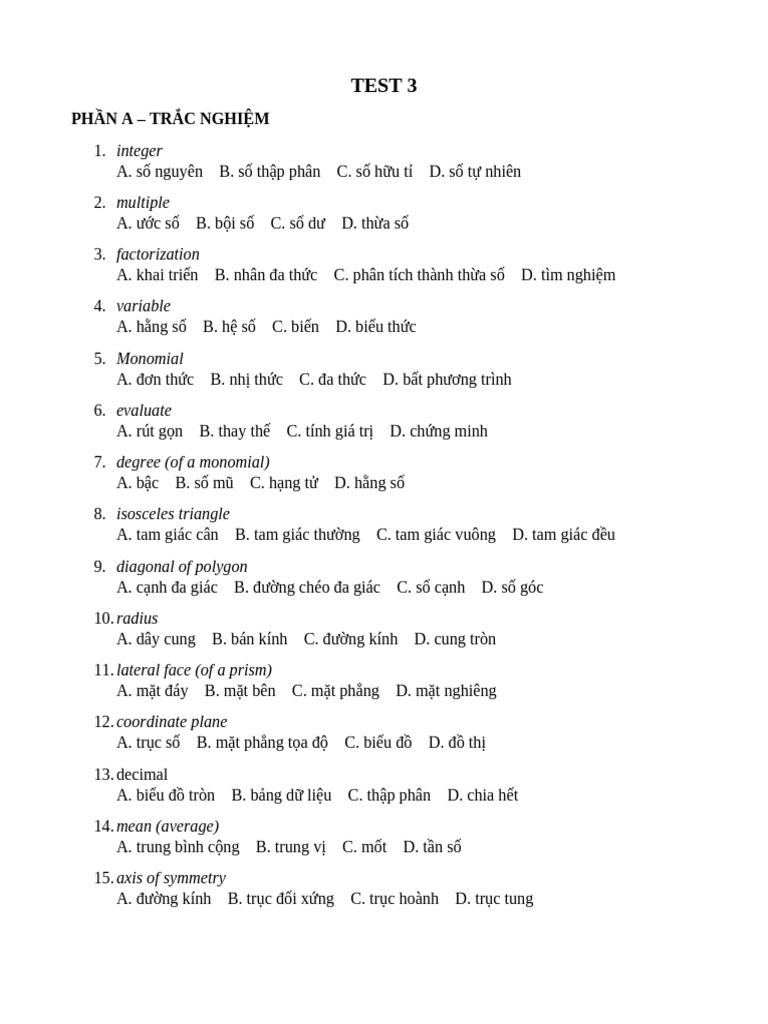 TEST 3 | PDF
