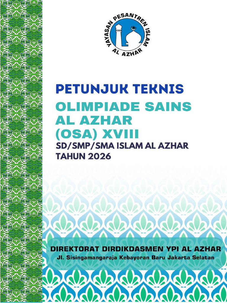 Petunjuk Teknis OSA XVIII 2026 Al Azhar | PDF