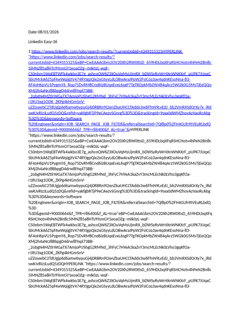 Software Engineer Job Listing | PDF