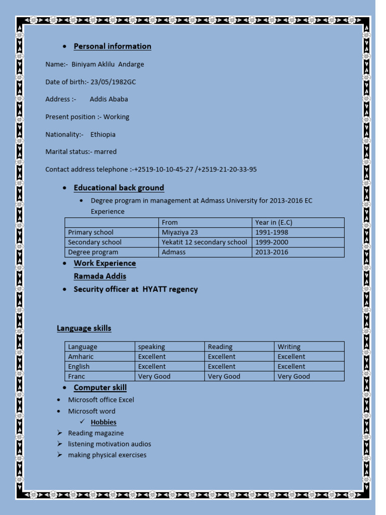 CV1 | PDF