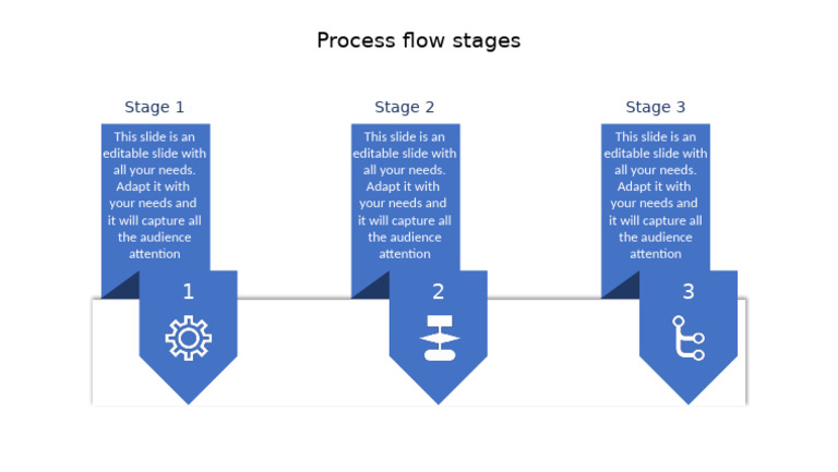 Editable Process Flow Stages Slide | PDF