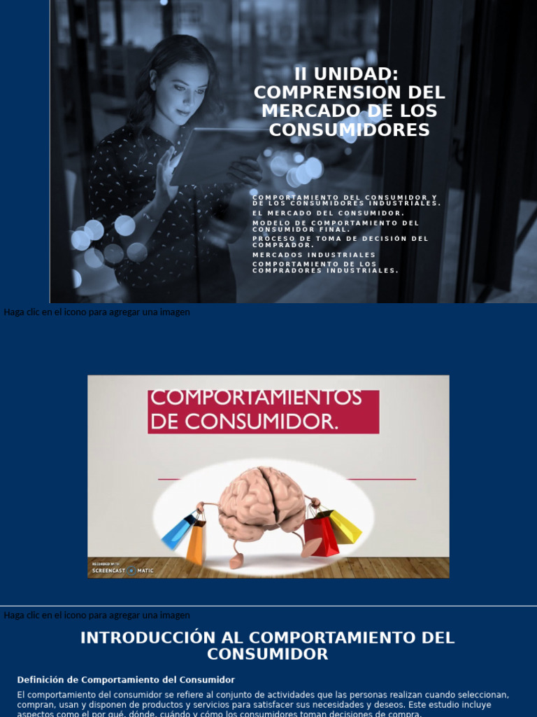 Comportamiento Del Consumidor y de Los Consumidores Industriales Clase ...