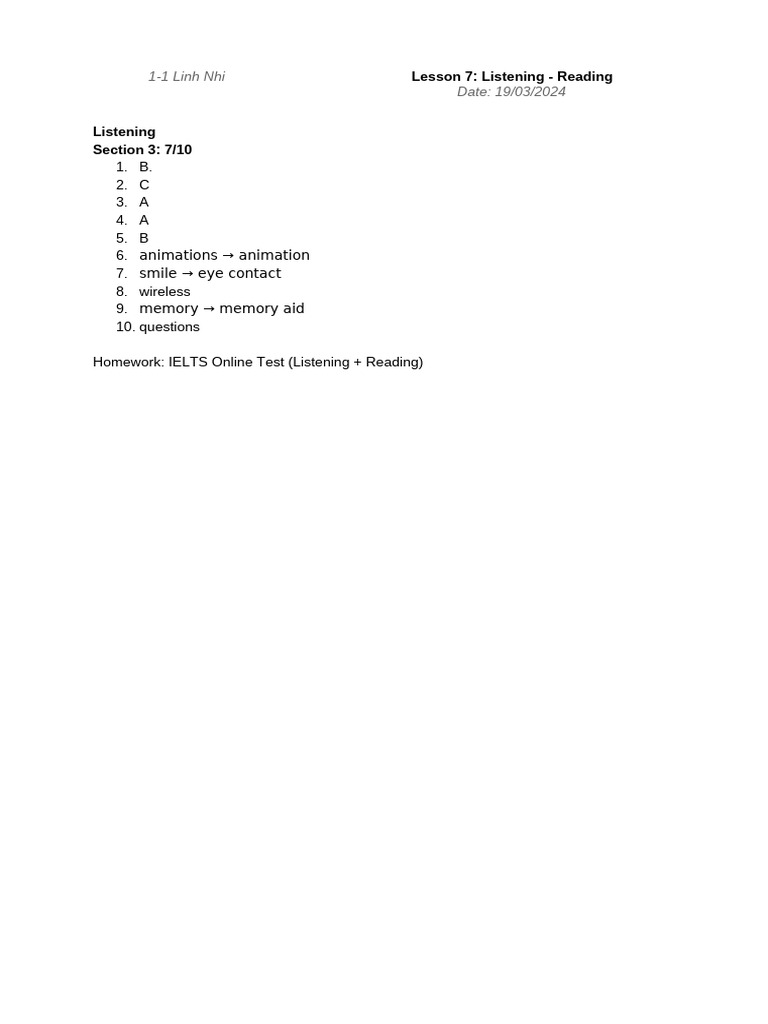 Lesson 7 | PDF
